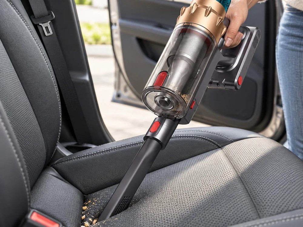Take the wand off for the car, the sofa and the stairs.